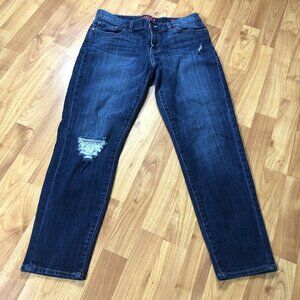 Lucky Brand Sienna Cigarette Denim Jeans Women's Size 6 / 28 Med Wash Distress‎